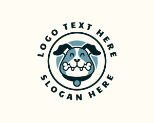 Puppy Daycare - Happy Dog Bone Treat logo design