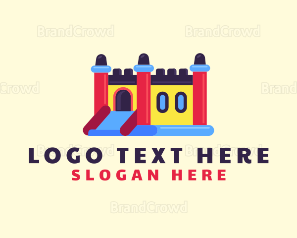 Bounce House Castle Slide Logo