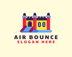 Bounce House Castle Slide logo design