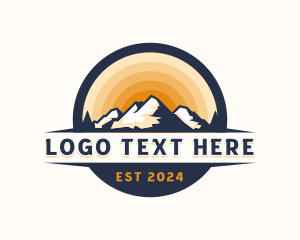 Trek - Mountain Peak Adventure logo design