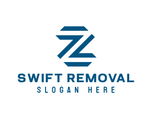 Removal - Blue Letter Z logo design