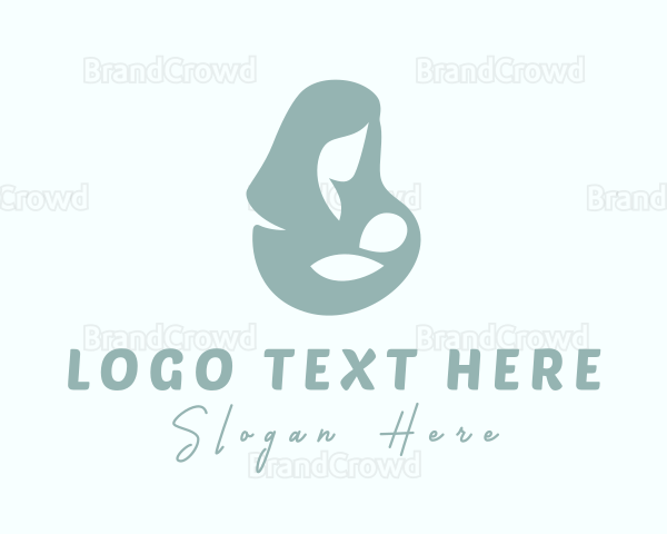 Mom Breastfeed Baby Logo