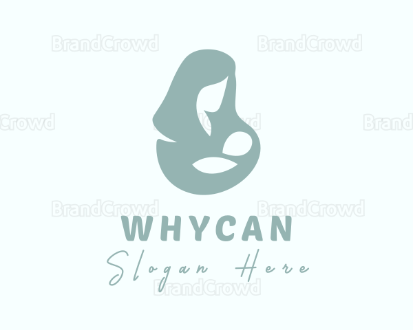 Mom Breastfeed Baby Logo
