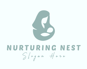 Mom Breastfeed Baby logo design