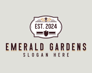 Landscaping Yard Shovel logo design