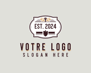 Landscaping Yard Shovel logo design