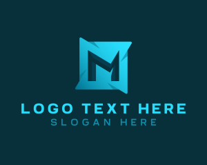 Square - Startup Company Studio Letter M logo design