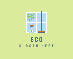 Eco Window Cleaner logo design