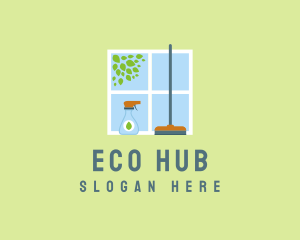 Eco Window Cleaner logo design