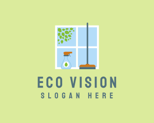 Eco Window Cleaner logo design