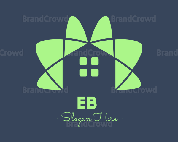 Green House Flower Logo