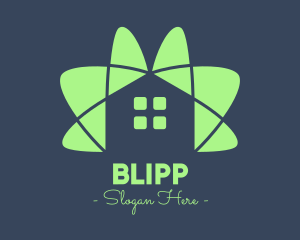 Housing - Green House Flower logo design