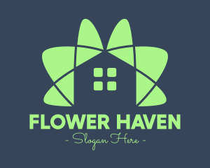 Green House Flower logo design