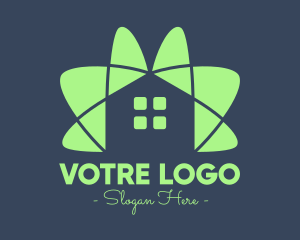 Yoga Center - Green House Flower logo design