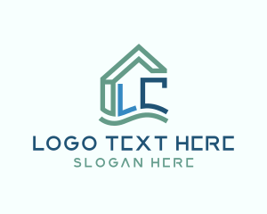 Construction - House Monogram Letter LC logo design