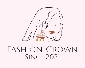 Fashion Lady Dangling Earrings logo design