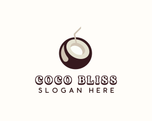Coconut Juice Drink logo design