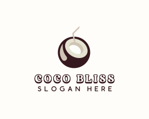 Coconut - Coconut Juice Drink logo design