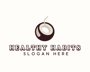 Coconut Juice Drink logo design