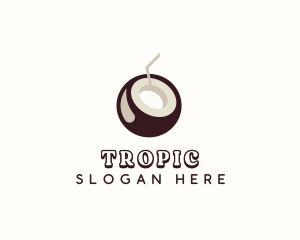 Coconut Juice Drink logo design