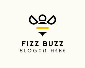 Minimalist Bee Insect logo design