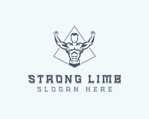 Strong Man Muscular logo design