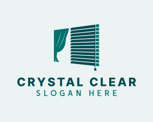 Window Cleaning - Green Window Blinds logo design