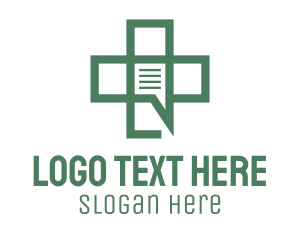 Emergency Care - Green Medical Chat logo design