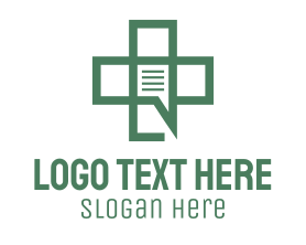 Telehealth - Green Medical Chat logo design