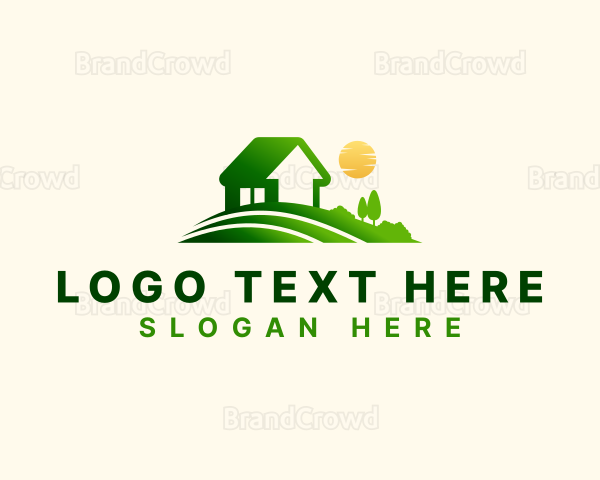 Lawn Yard Landscaping Logo