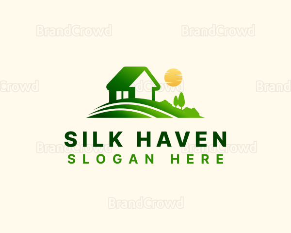 Lawn Yard Landscaping Logo