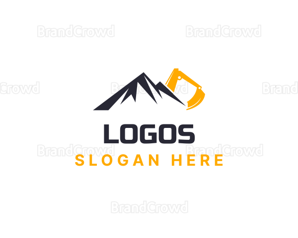 Mountain Excavation Contractor Logo