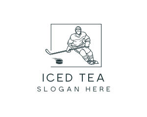 Hockey Player Tournament logo design