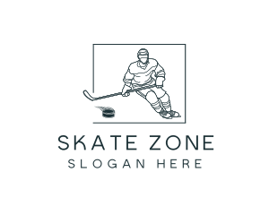 Hockey Player Tournament logo design