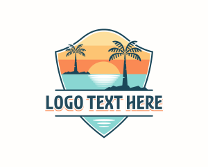 Tourism - Tourism Beach Vacation logo design