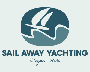 Sailing Yacht Badge logo design