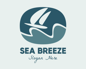 Sailing Yacht Badge logo design