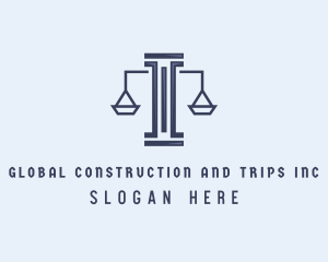 Consulting - Justice Scale Pillar logo design