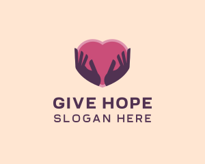 Donation - Open Hands Heart Donation logo design