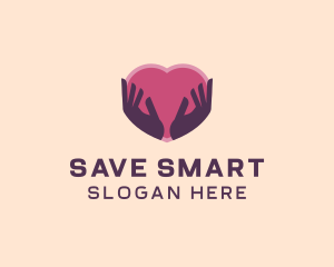 Save - Open Hands Heart Donation logo design