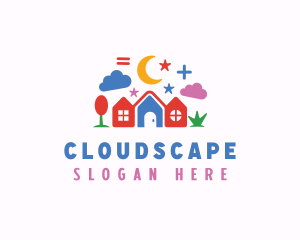 Clouds - Kindergarten Preschool Childcare logo design