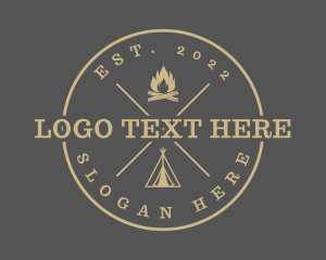 Glamping - Outdoor Camping Adventure logo design