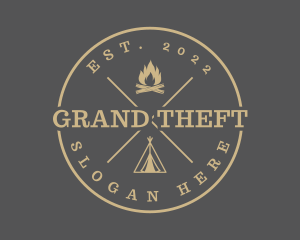 Glamping - Outdoor Camping Adventure logo design
