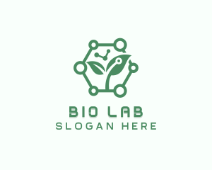 Biology - Leaf Plant Biotechnology logo design