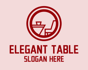 Table - Dinner Table Badge logo design