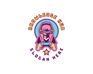 Arcade - Virtual Woman Gamer logo design