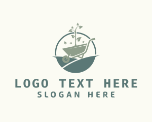 Wheelbarrow Garden Plant  Logo