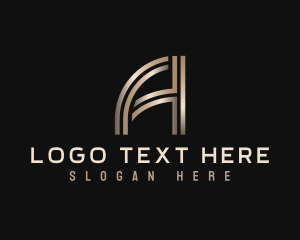 Metallic - Expensive Luxury Brand Letter A logo design