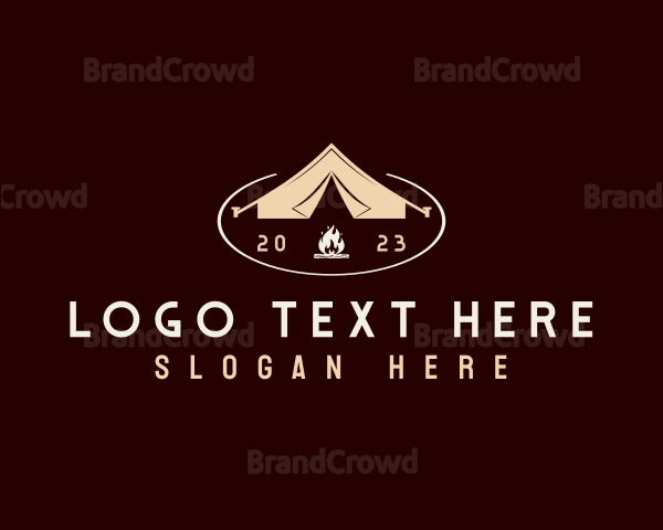 Outdoor Camping Tent Logo