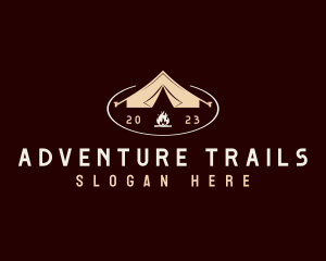 Outdoor Camping Tent logo design